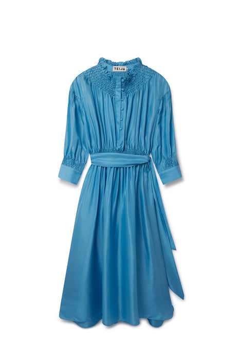 Agnes Tea Dress in Azur blue