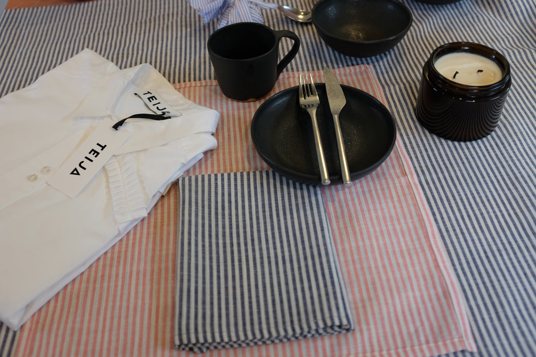 Candy Stripe Tablecloth Navy