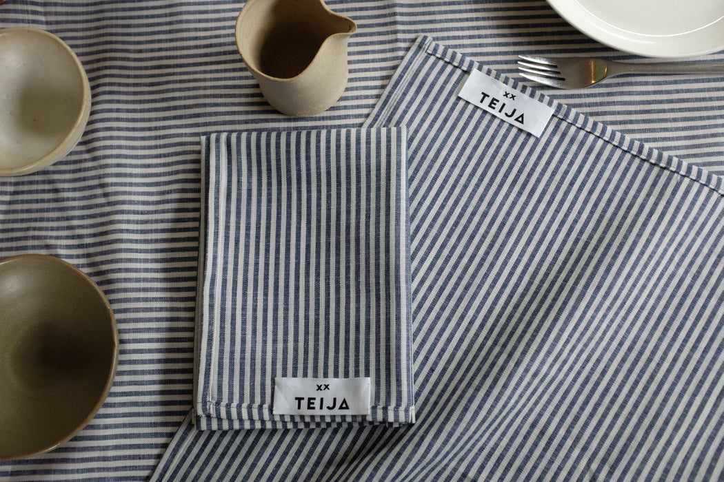 Candy Stripe Napkin Navy