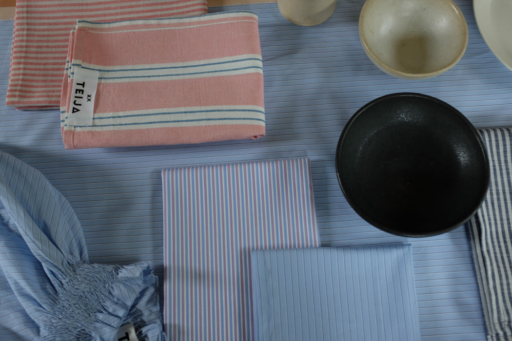Large Stripe Napkin Pink