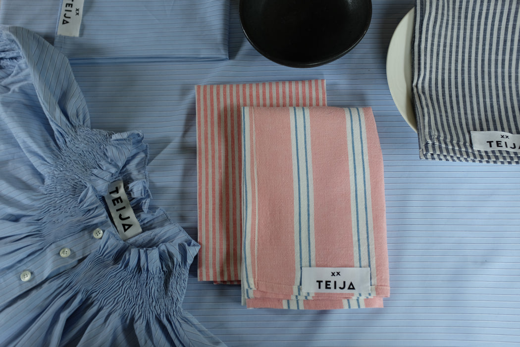 Large Stripe Napkin Pink