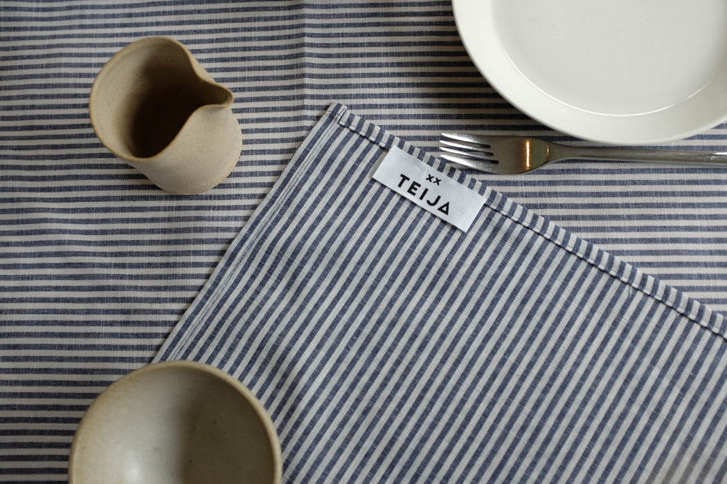 Candy Stripe Tablecloth Navy
