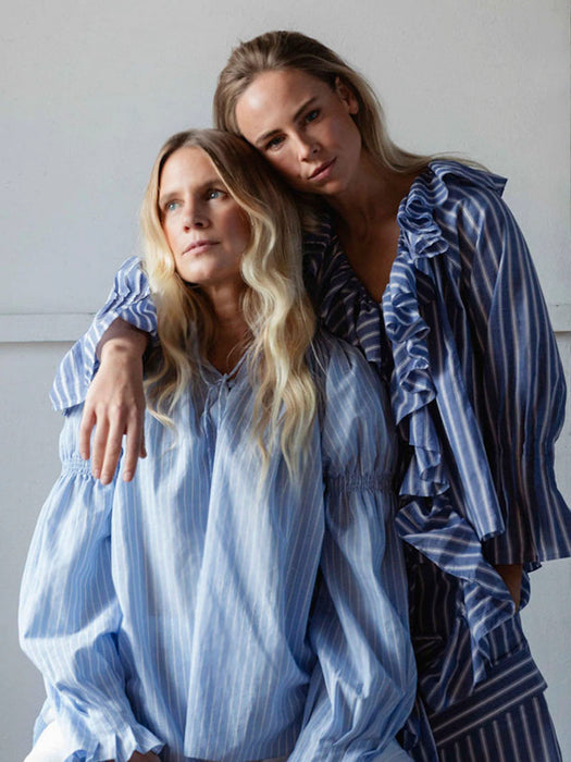 Milla cascading ruffle top in Cotton