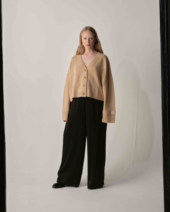 Teija xx Crop Cashmere Cardigan in Caramel