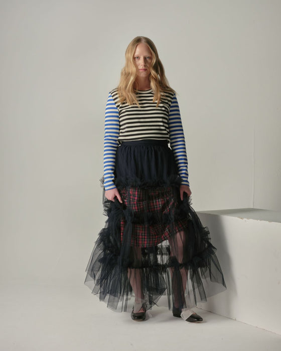 WAITING LIST Vega Ruffled Tulle Maxi skirt