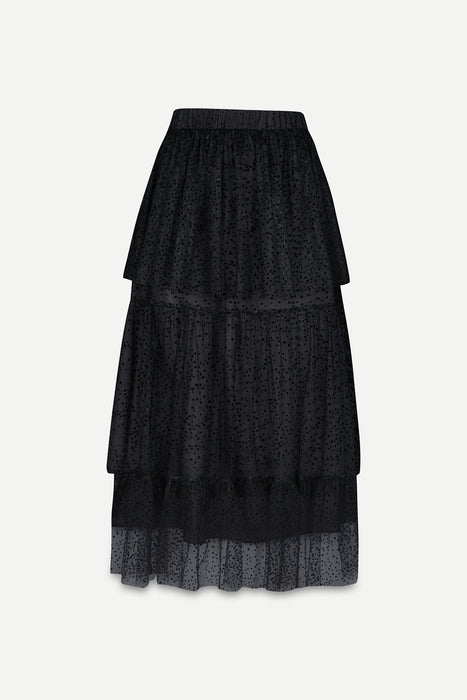 DOT TULLE SKIRT Black