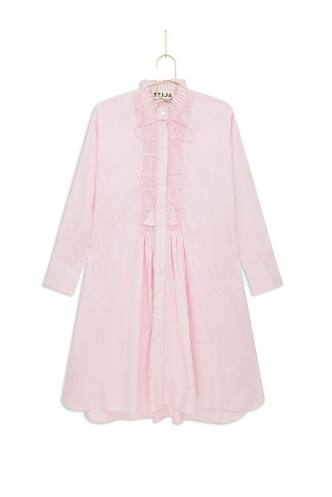 WEAVE DETAIL SHIRT DRESS Pink