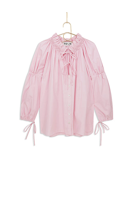 SMOCK BLOUSE EMBROIDERED Pink