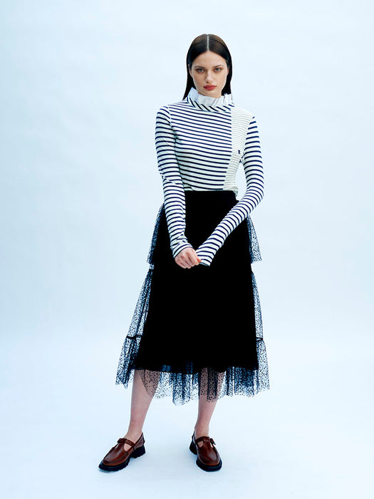 DOT TULLE SKIRT Black
