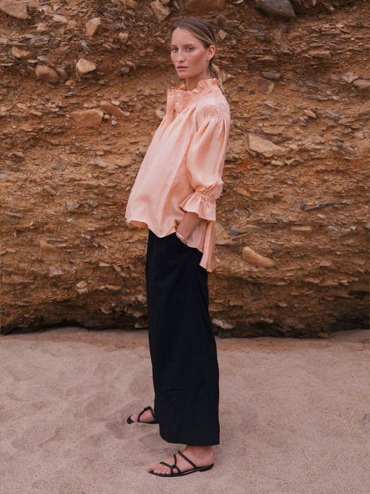 XANTHIA SILK BLOUSE Lt Spice