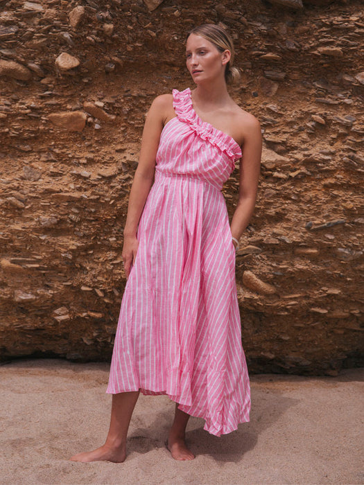 ZAHRA DRESS Pink Stripe